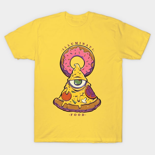 Illuminati Food T-Shirt by AzuraStudio